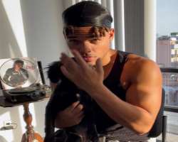 The actor loves to spend time with his dog, Lunix.